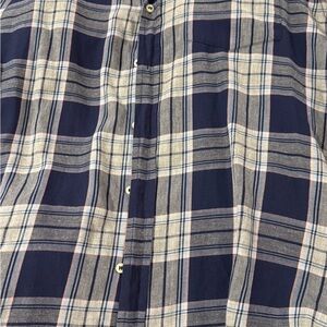 Velvet by Graham & Spencer Navy and Cream Checkered Shirt